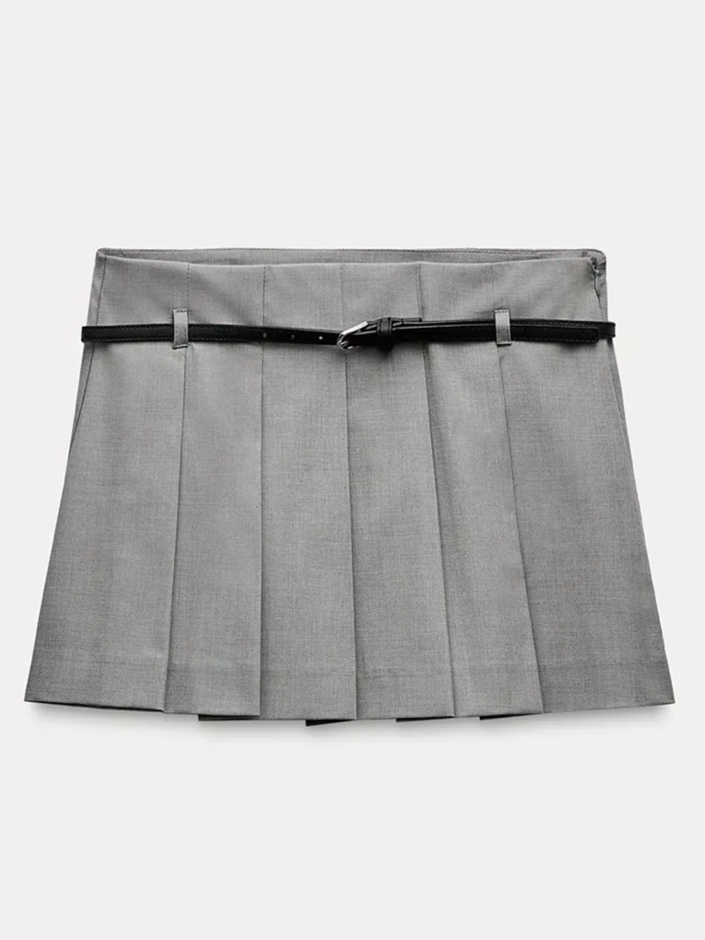 Belted Box Pleat Skort